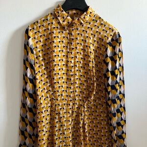 h&m printed blouse